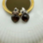 Smokey Quartz Drop Studs