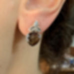 Smokey Quartz Drop Studs