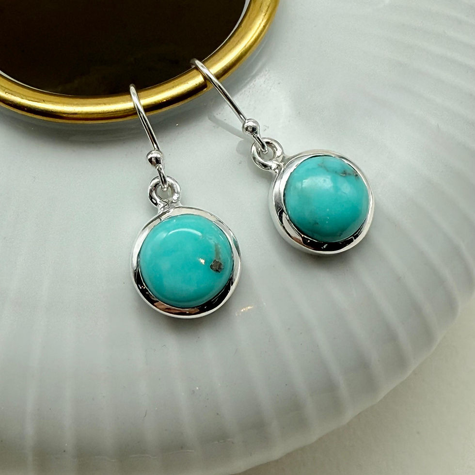Round Turquoise Earrings