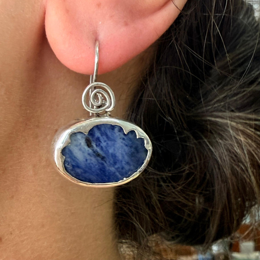 Sodalite Cloud Earrings