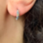 Multi Colour Pave Hoop Earrings