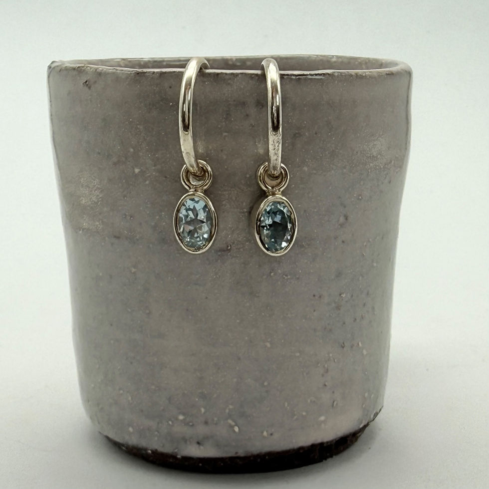Oval Aquamarine Pretty Woman Earrings