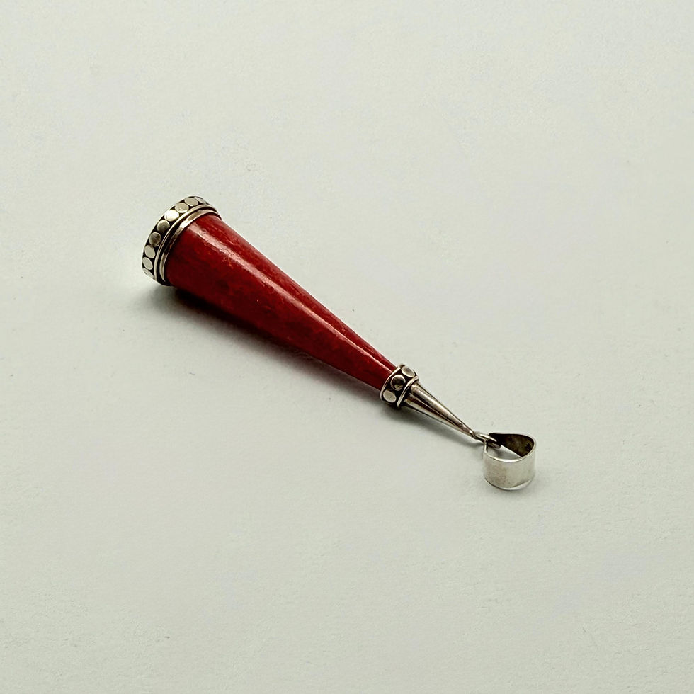 Reconstructed Coral Cone Pendant