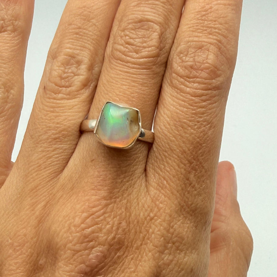 Irregular Ethiopian Opal Ring