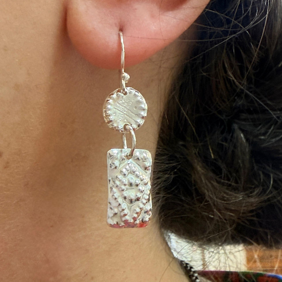Hammered Disc Earrings