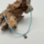 Agate Necklace with Labradorite Pendant