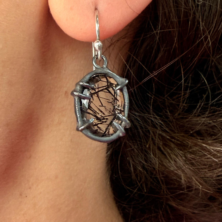 Rutilated Quartz Earrings