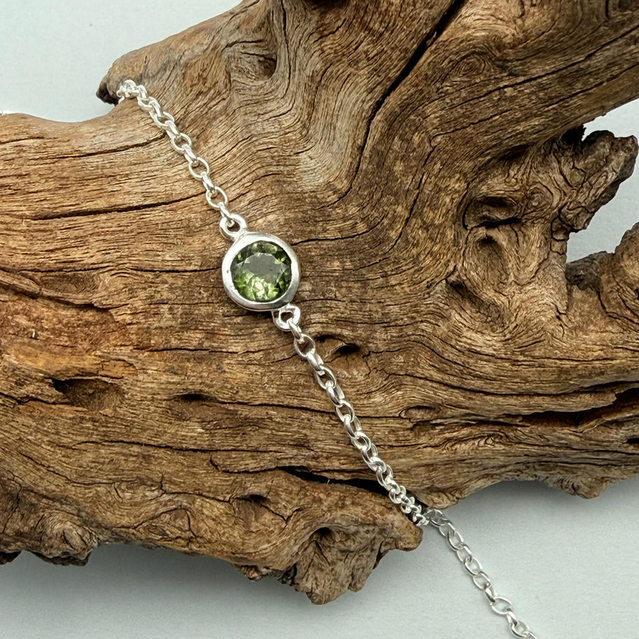 Round Green Tourmaline Bracelet
