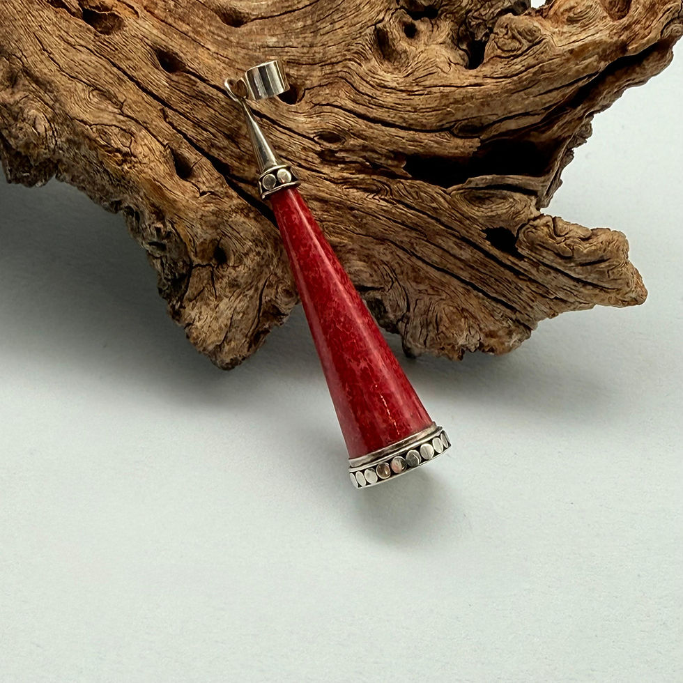 Reconstructed Coral Cone Pendant