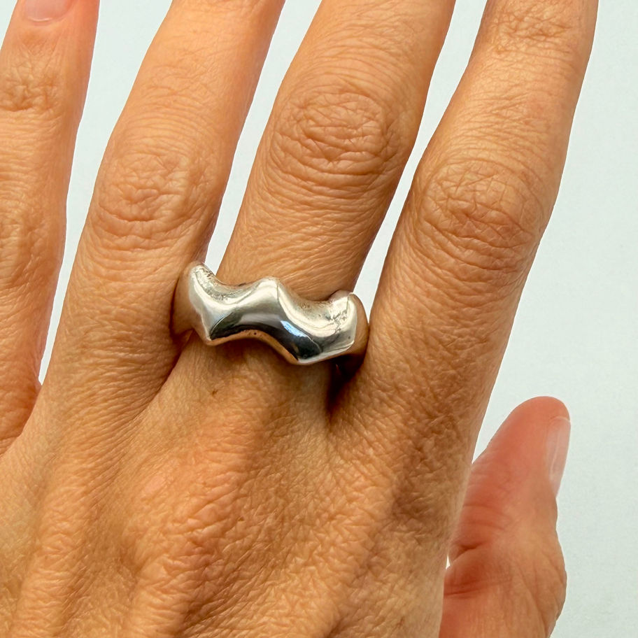 Sand Cast Wave Ring