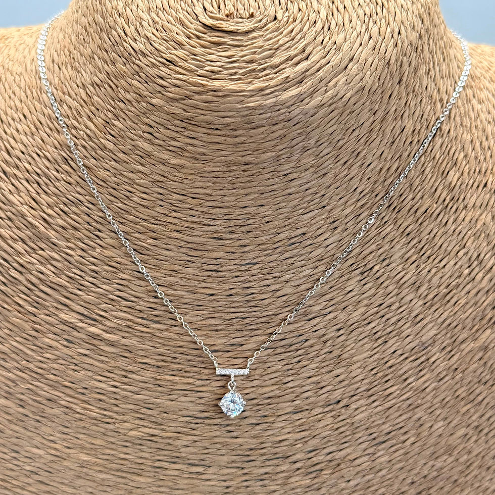 Cubic Zirconia Pendant Necklace