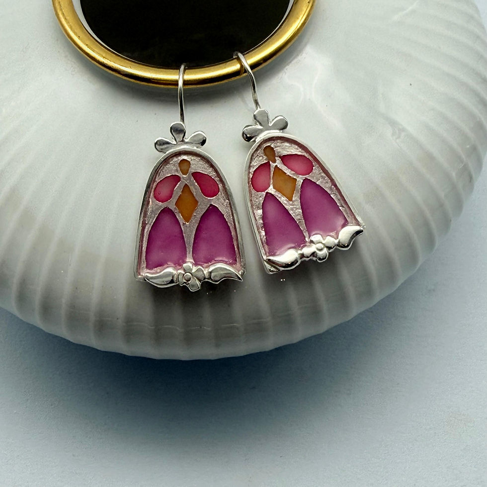 Enamel Abstract Earrings