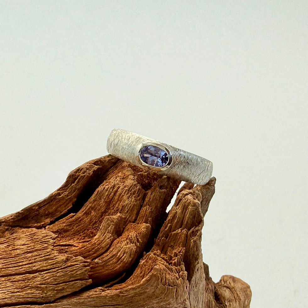 Tanzanite Matte Textured Ring