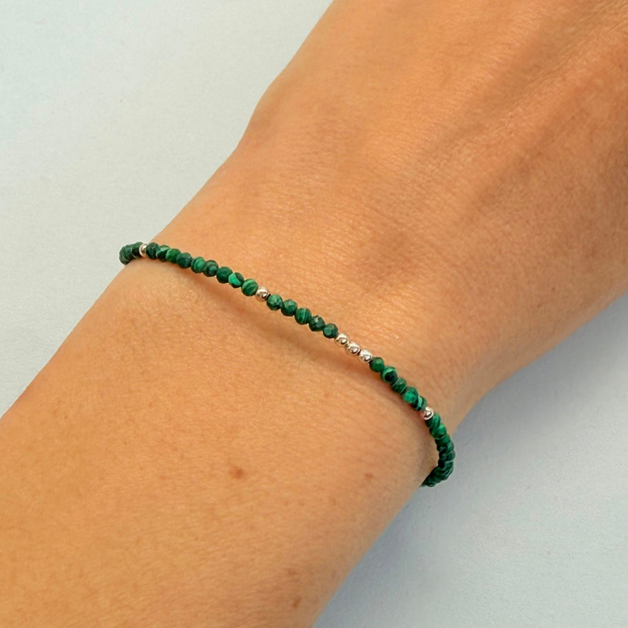 Malachite Bead Bracelet