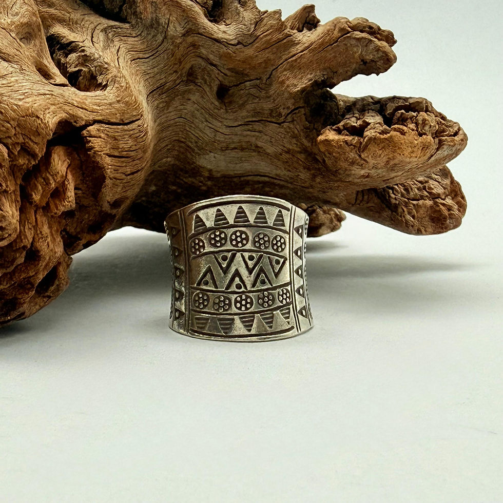 Adjustable Tribal Pattern Ring