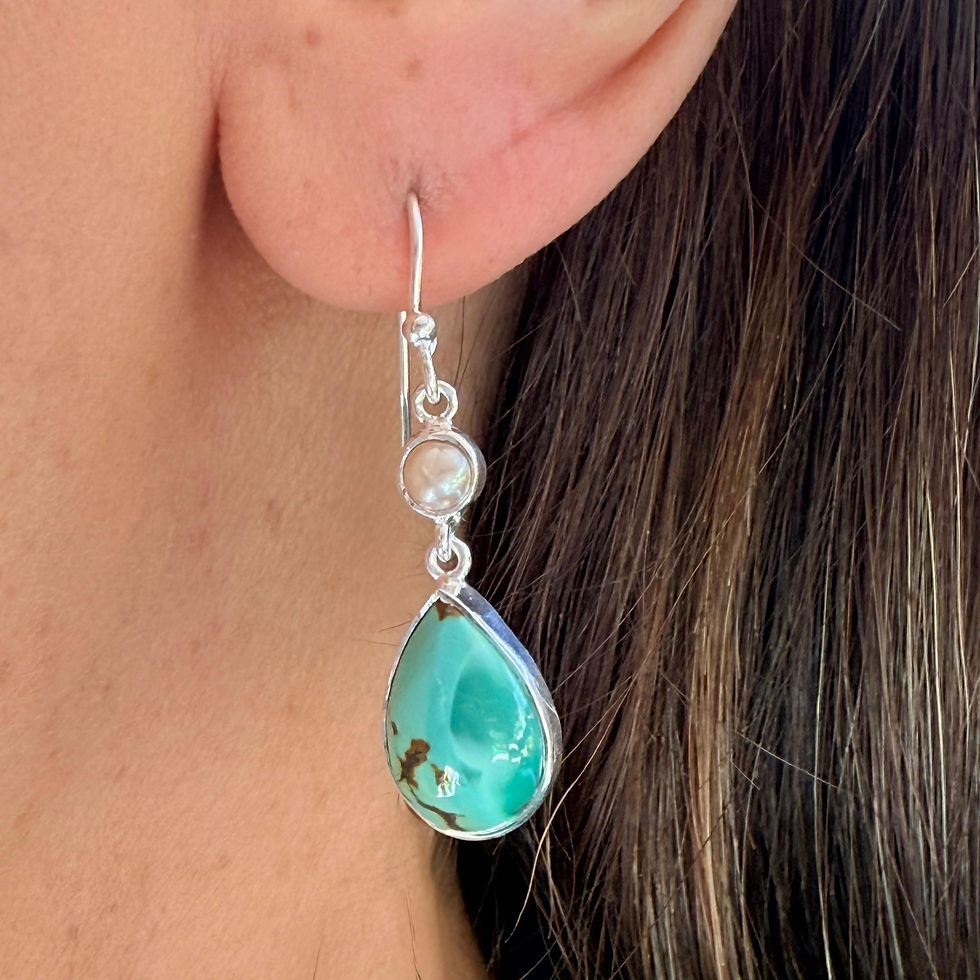 Pearl and Turquoise Earrings