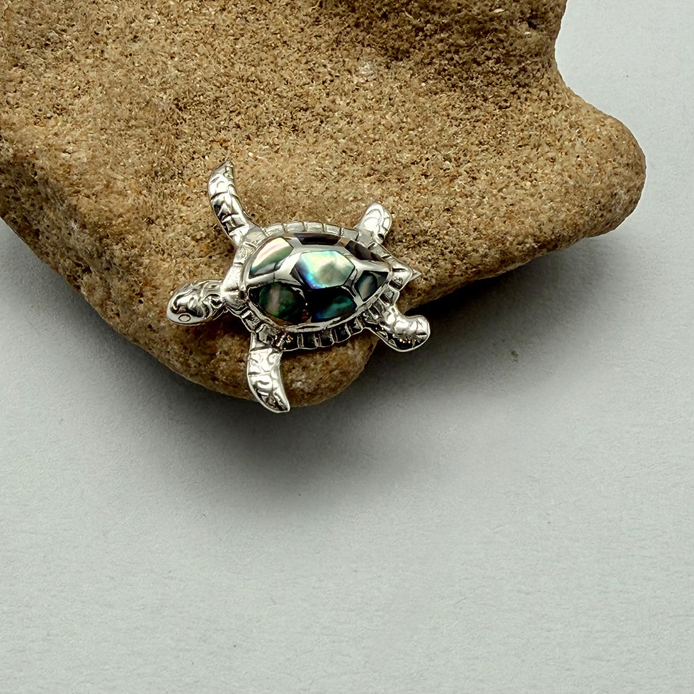 Abalone Shell Turtle Pendant