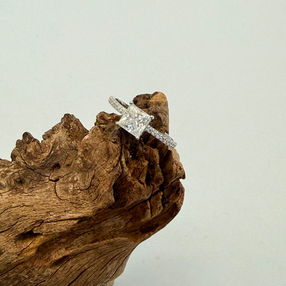 Princess Cut Moissanite Ring