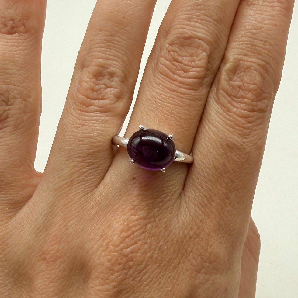 Amethyst Cabochon Ring