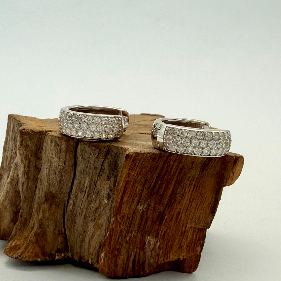 Pave Huggie Earrings