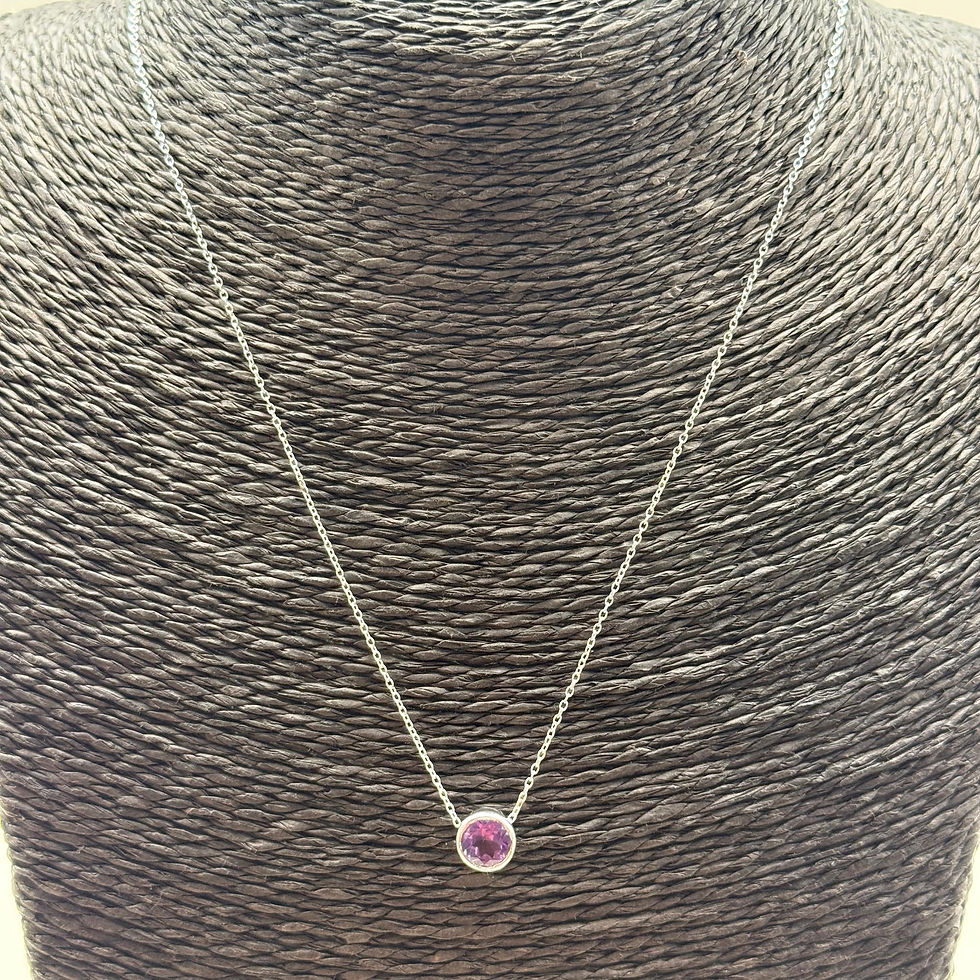 Amethyst Slider Necklace