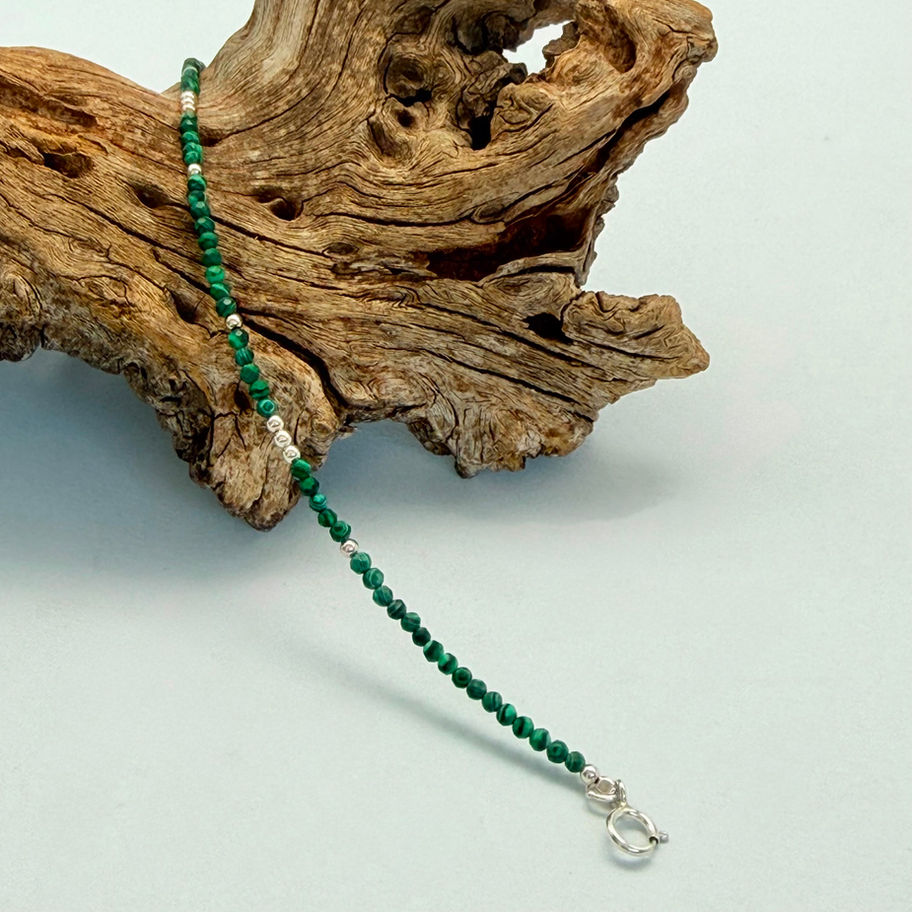 Malachite Bead Bracelet