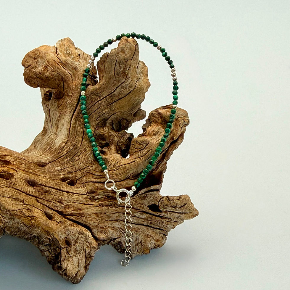 Malachite Bead Bracelet