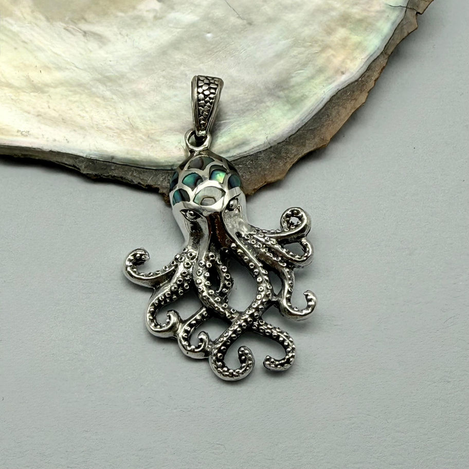 Abalone Shell Octopus Pendant
