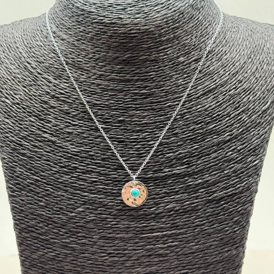 Turquoise Disc Necklace