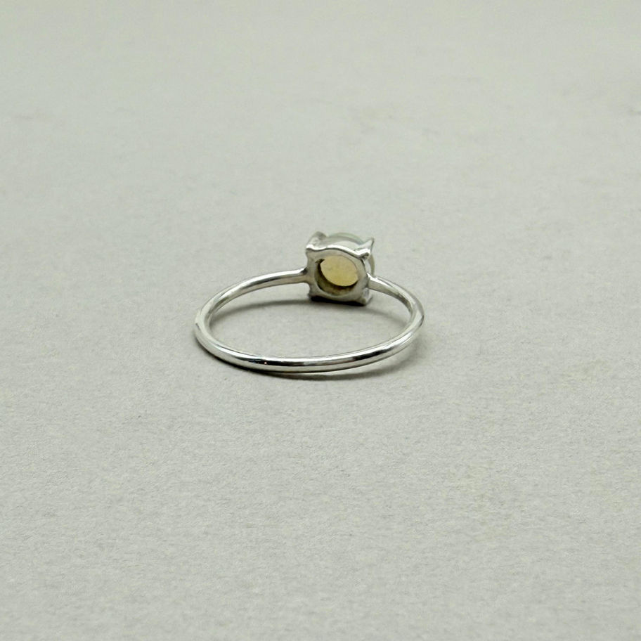 Ethiopian Opal Round Cabochon Ring.