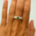 Peridot Brushed Band Ring