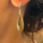 Lemon Quartz Elongated Pear Earrings