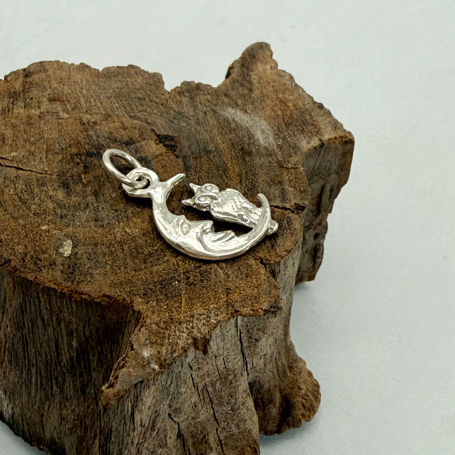 Owl and Moon Pendant