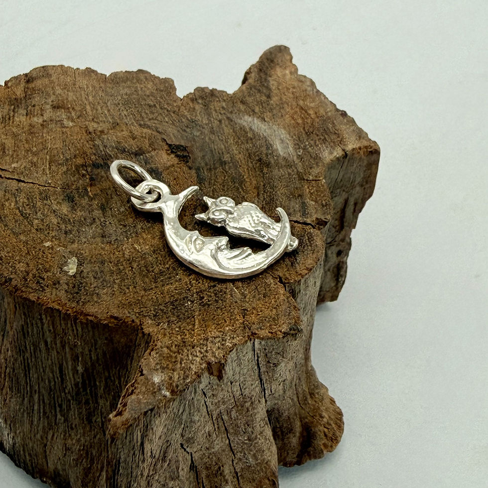 Owl and Moon Pendant