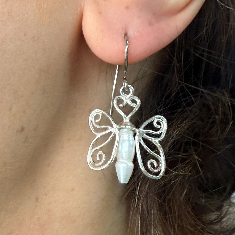 Pearl Butterfly Earrings
