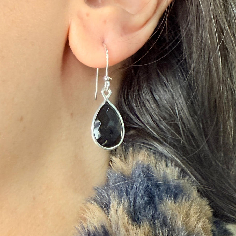 Onyx Teardrop Earrings