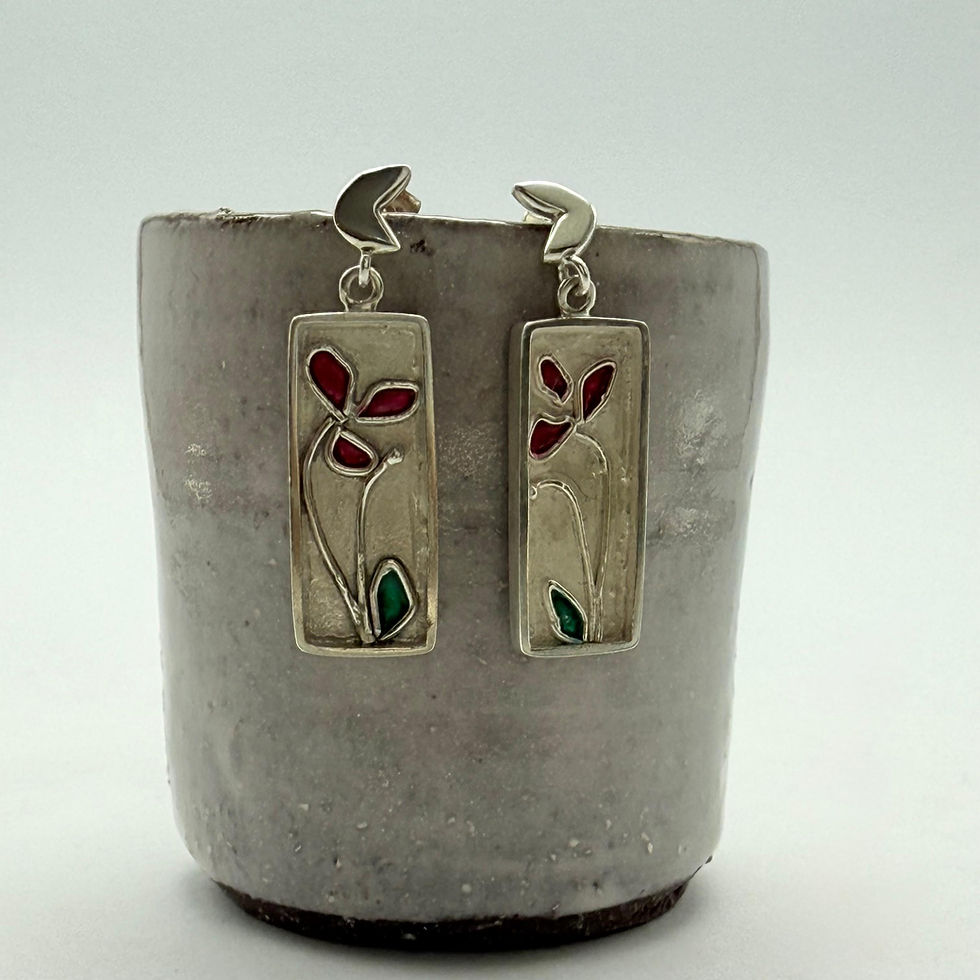 Enamel Flower Earrings