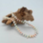 Twin Pearl and Rainbow Glass Czech Bead Necklace