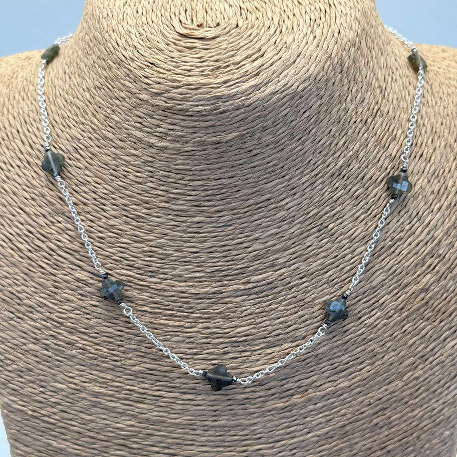 Labradorite Clover Necklace