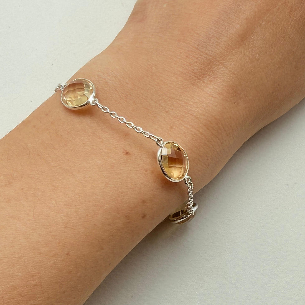 Faceted Oval Citrine Bracelet