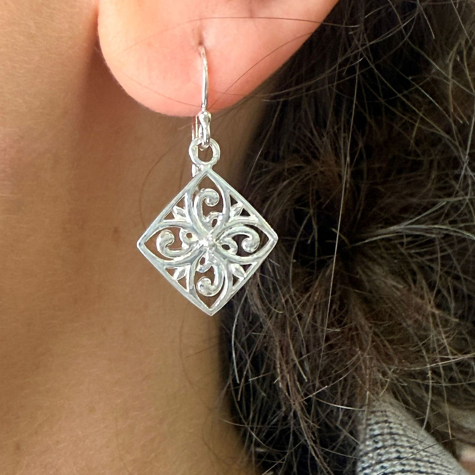 Ornate Square Earrings