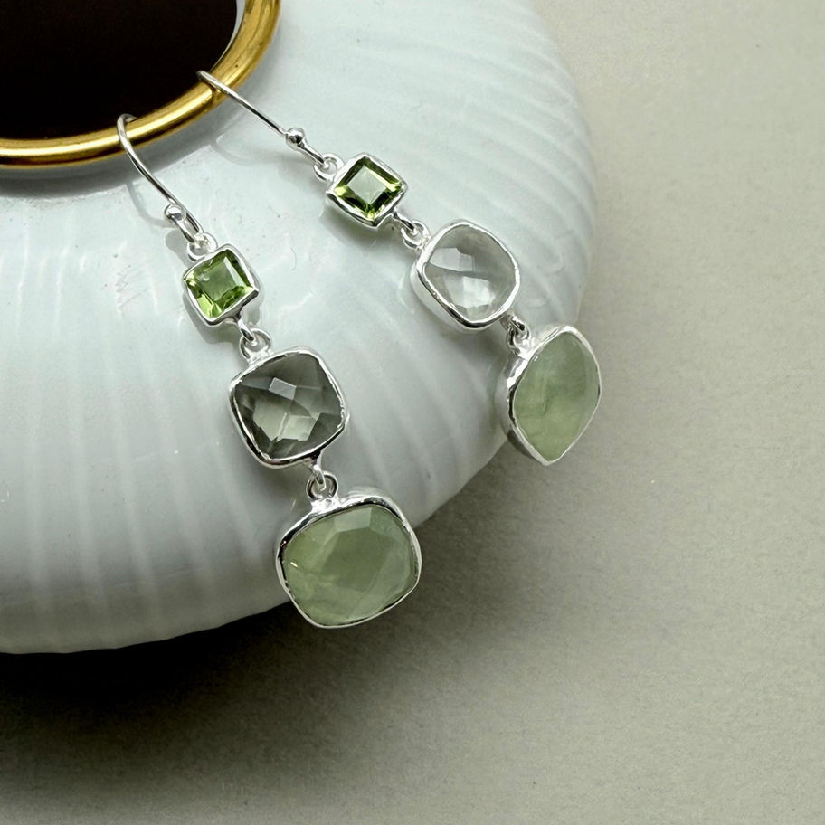 Peridot, Green Amethyst and Prehnite