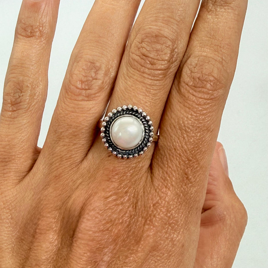 Ornate Pearl Ring