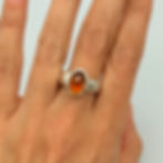 Brandy Topaz Hammered Band Ring