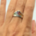 Rainbow Enamel Crown Ring
