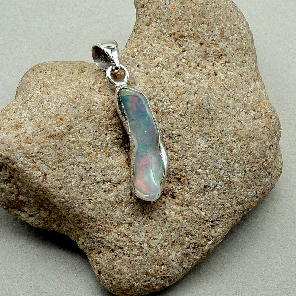 Irregular Shaped Ethiopian Opal Pendant