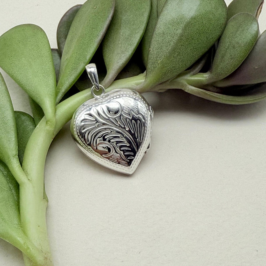 Engraved Heart Locket