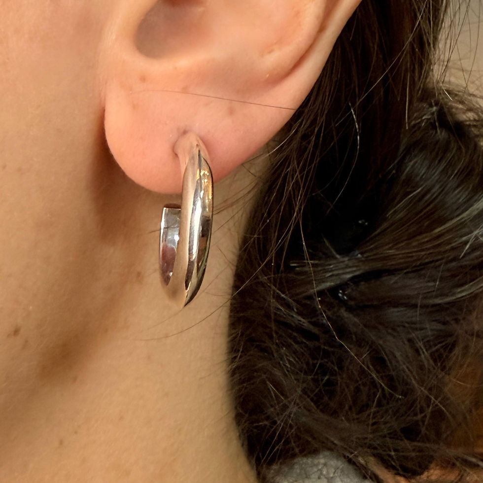 Knife Edge Hoop Earrings