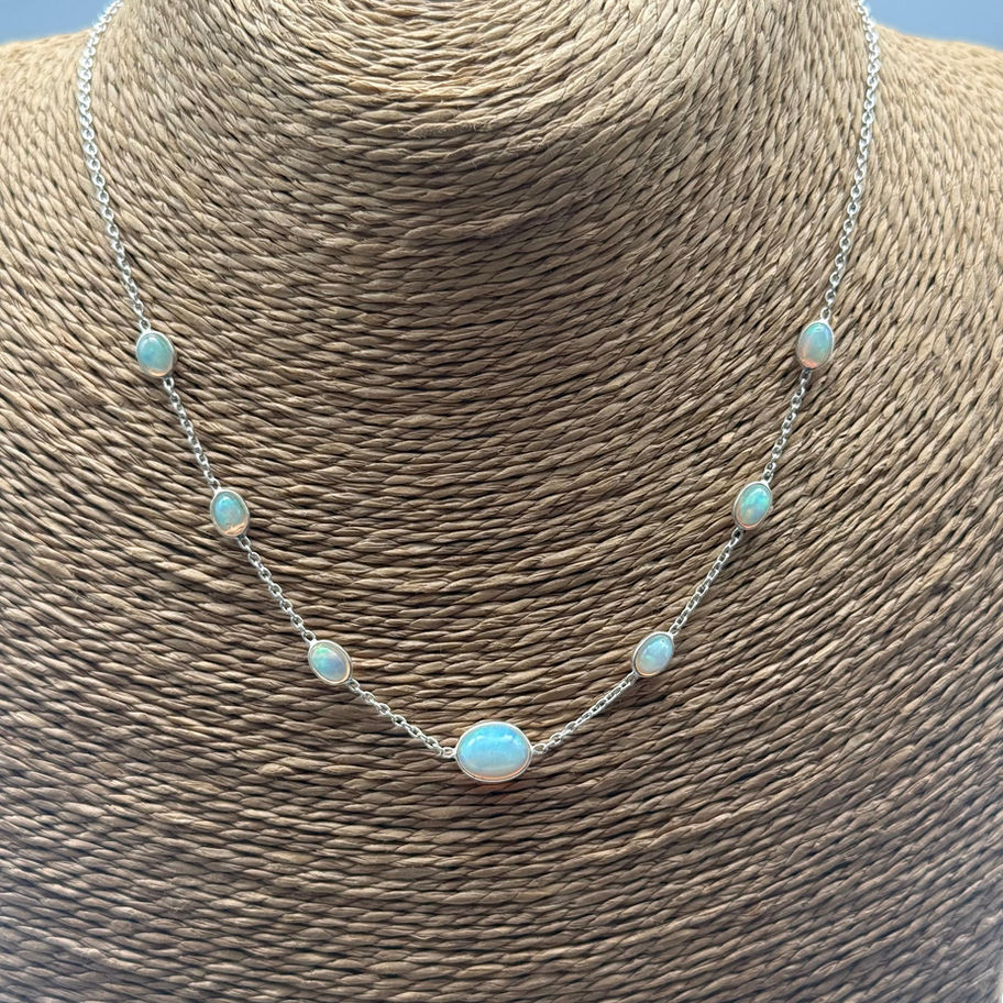 Ethiopian Opal Oval Necklace
