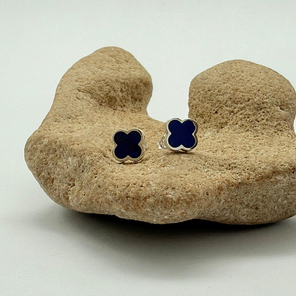 Lapis Lazuli Clover Earrings